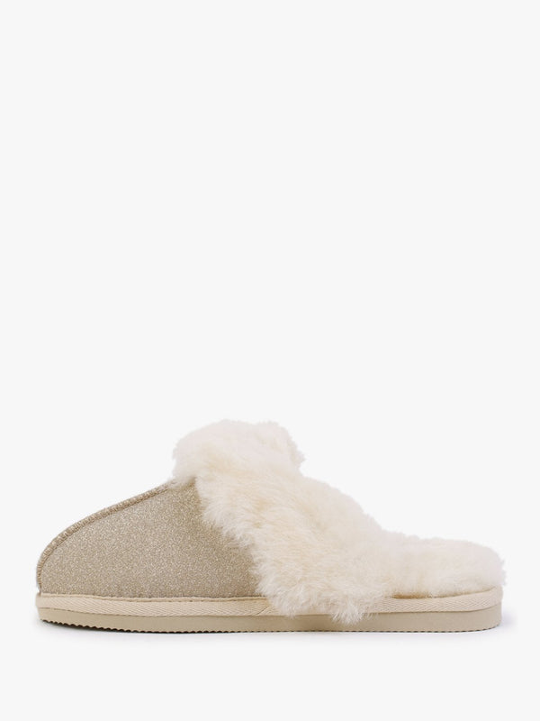 Soglit Gold Sheepskin Slippers