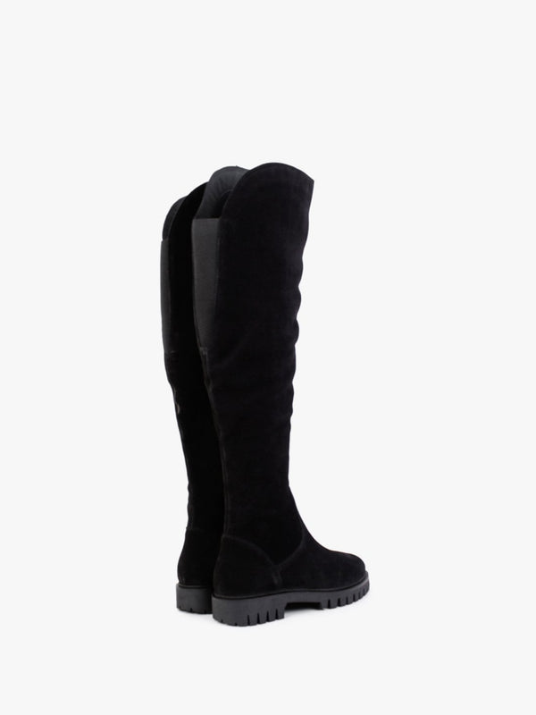 Sicty Black Suede Over The Knee Boots
