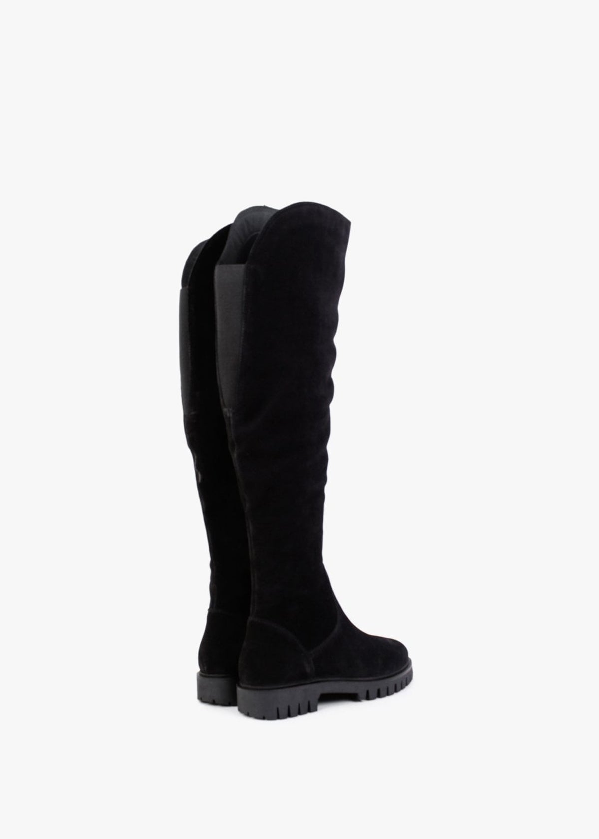 Sicty Black Suede Over The Knee Boots