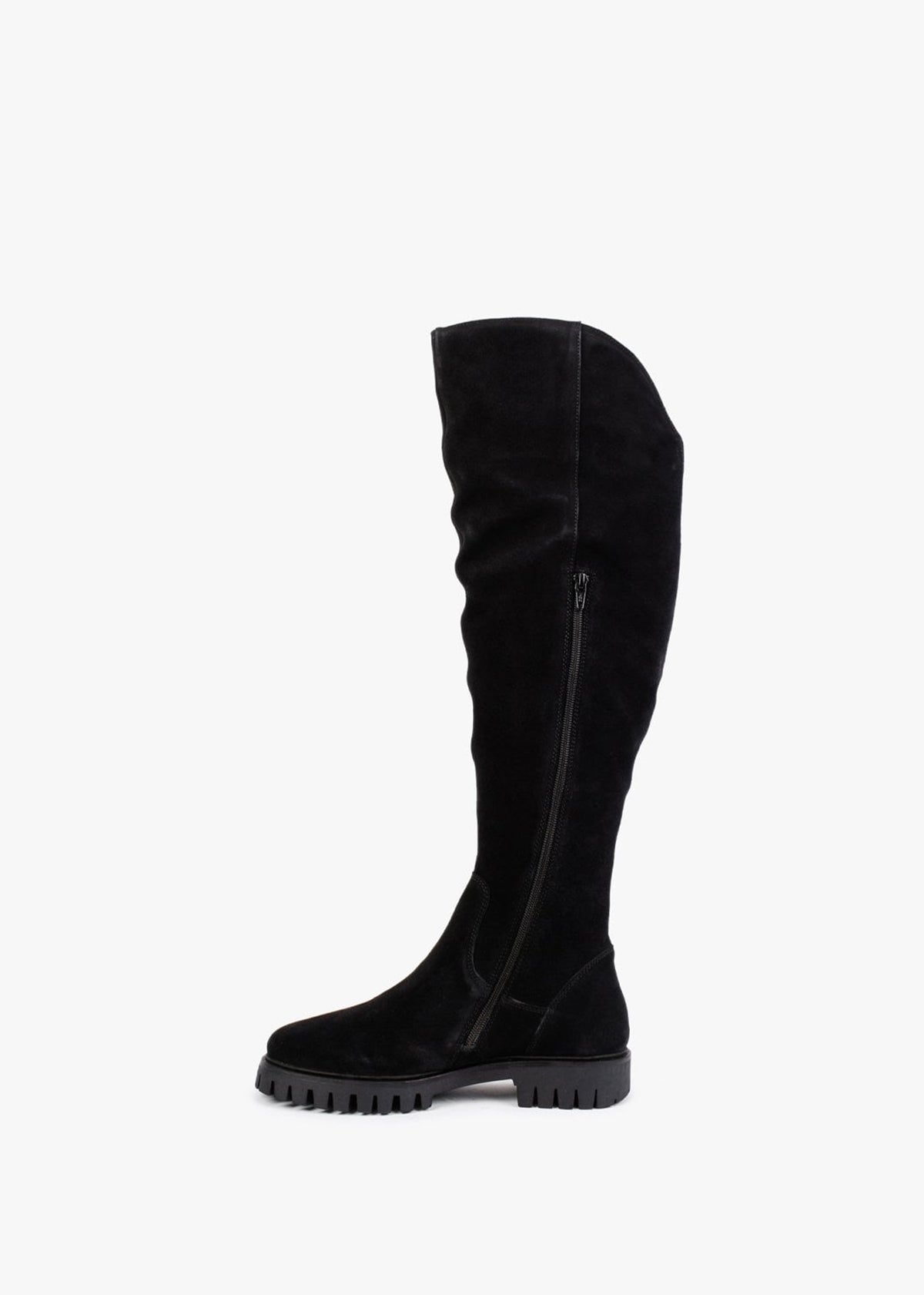 Sicty Black Suede Over The Knee Boots