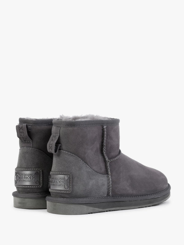 Heritage Xtra Short Gray Twinface Sheepskin Boots