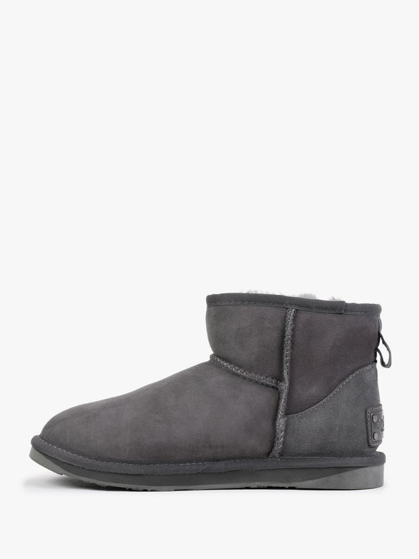 Heritage Xtra Short Gray Twinface Sheepskin Boots