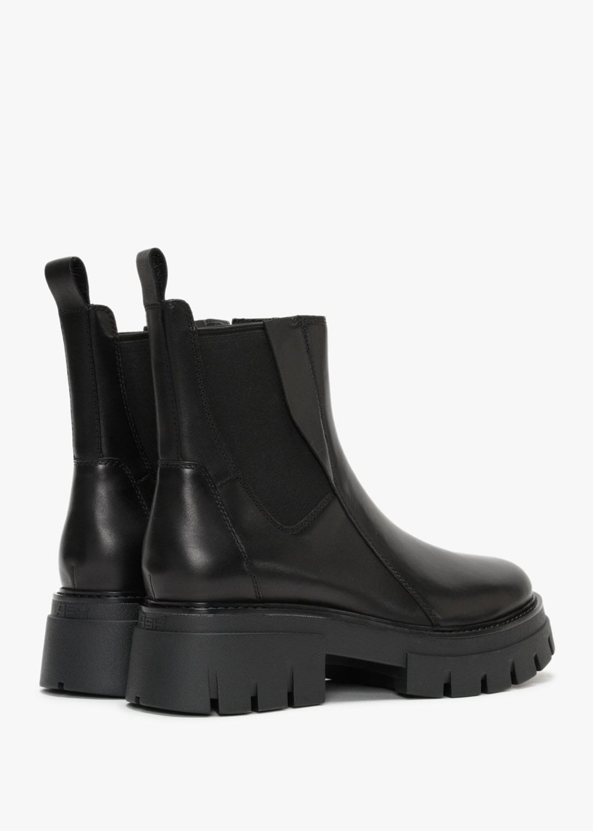 Links Black Leather Chunky Chelsea Boots