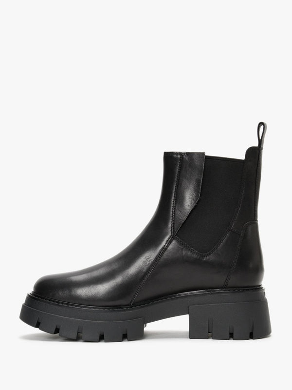 Links Black Leather Chunky Chelsea Boots