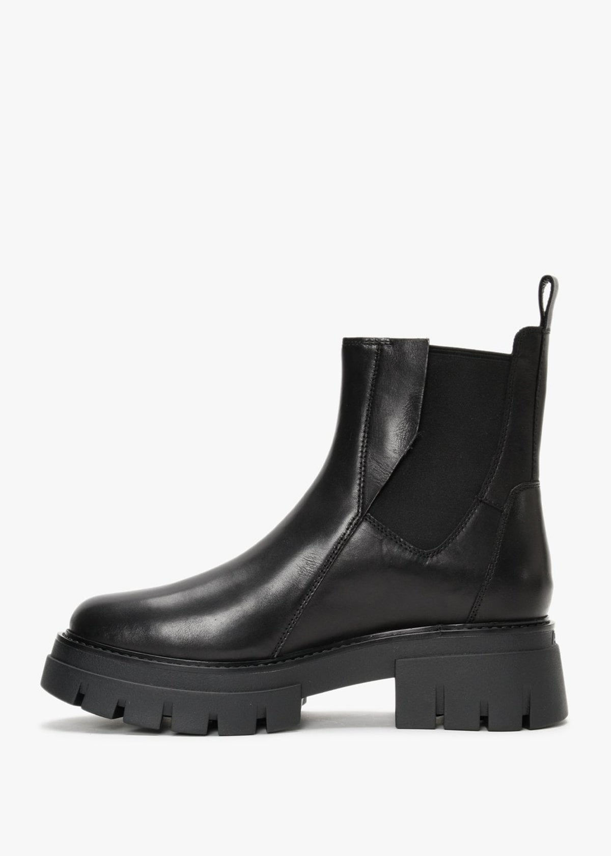 Links Black Leather Chunky Chelsea Boots