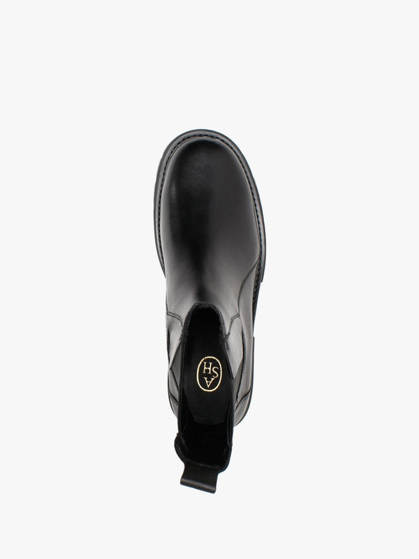 Links Black Leather Chunky Chelsea Boots