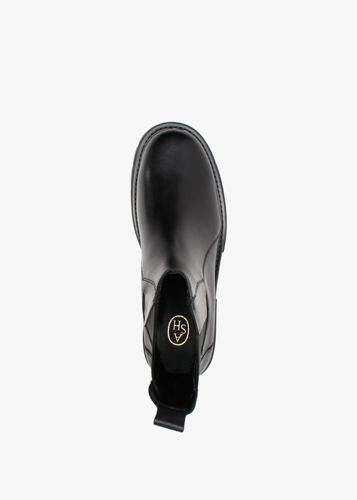 Links Black Leather Chunky Chelsea Boots