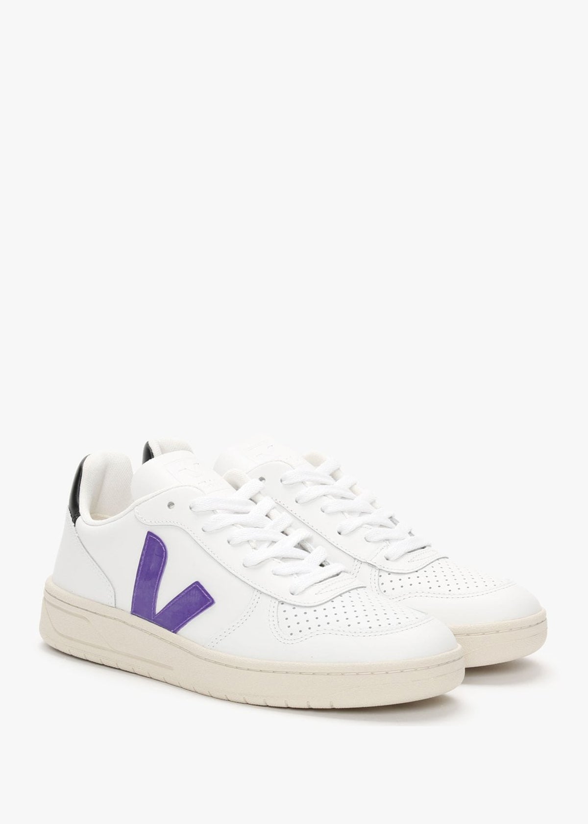 V-10 Leather Extra White Purple Black Trainers
