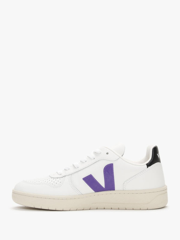V-10 Leather Extra White Purple Black Trainers