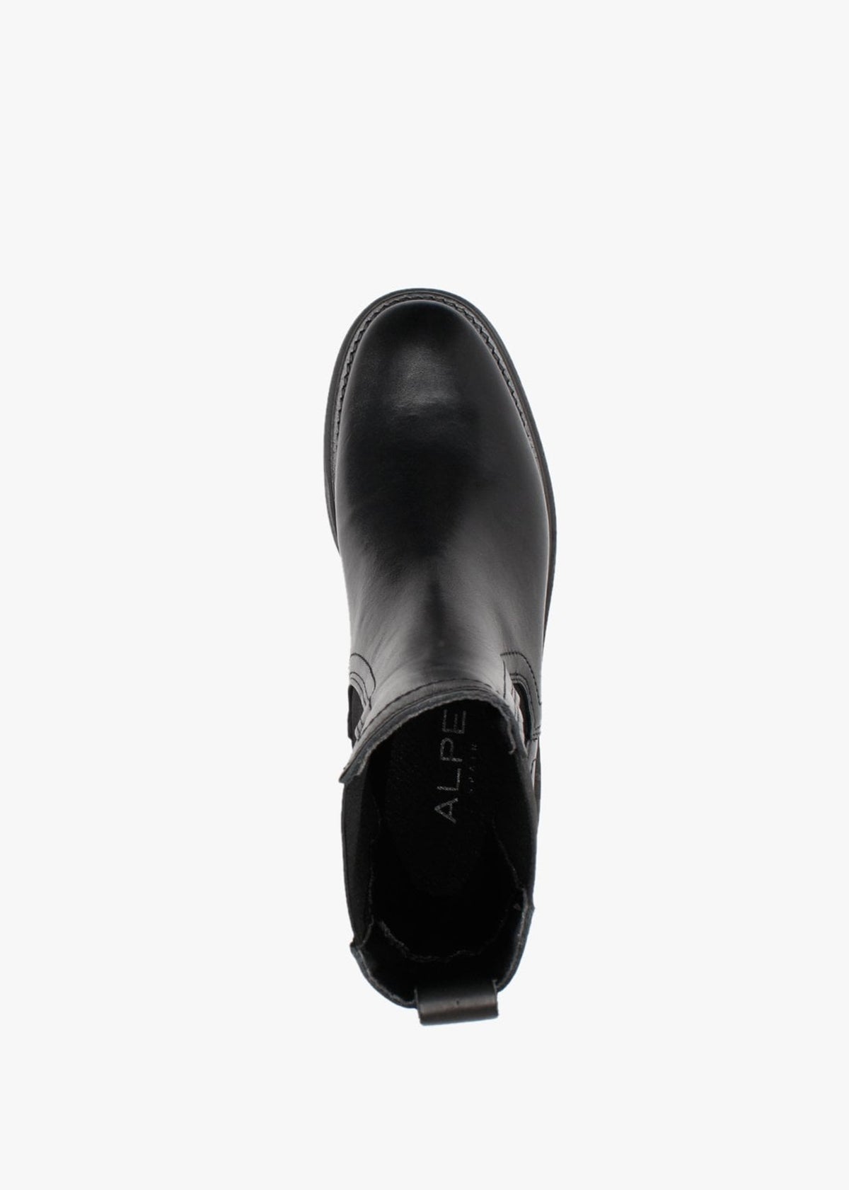 Chervil Black Leather Elongated Chelsea Boots