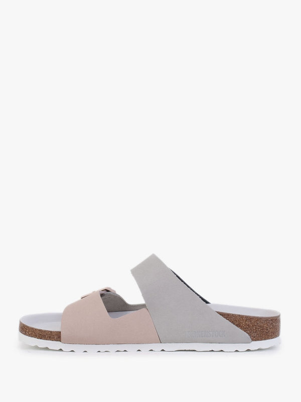 Arizona Split Mineral Light Rose Leather Two Bar Mules