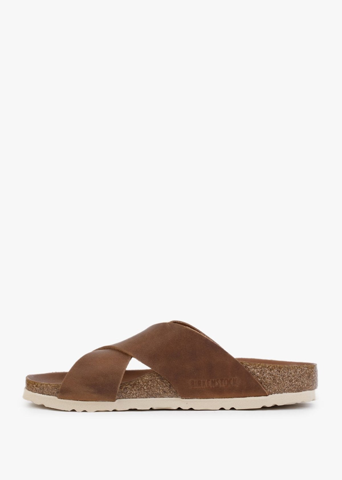 Siena Big Buckle Cognac Oiled Leather Mules