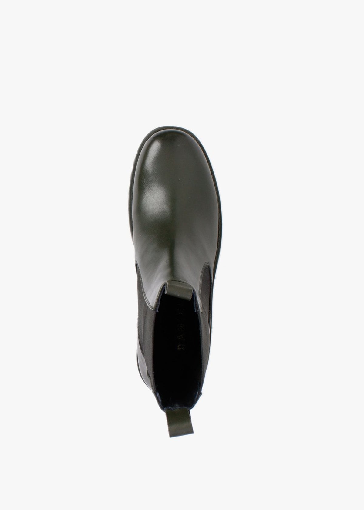 Fleat Green Leather Chelsea Boots
