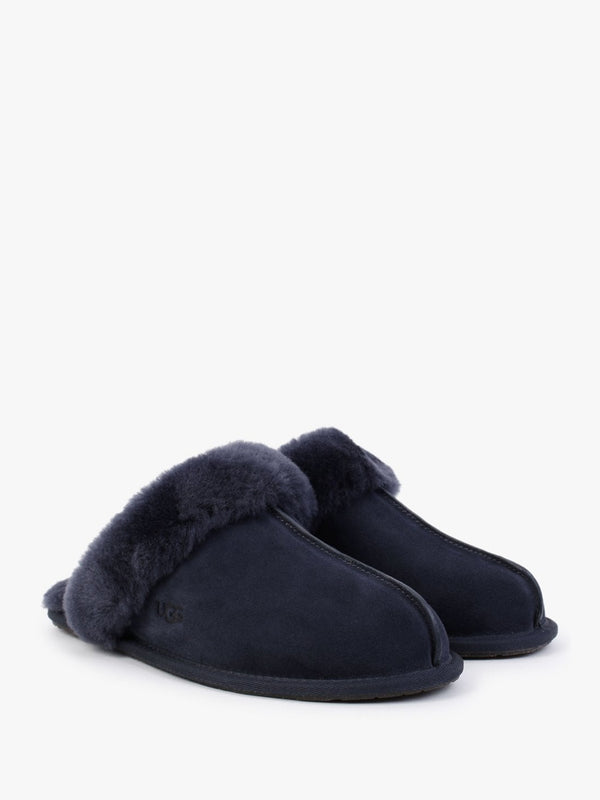 Women's Scuffette Navy Shearling Slippers