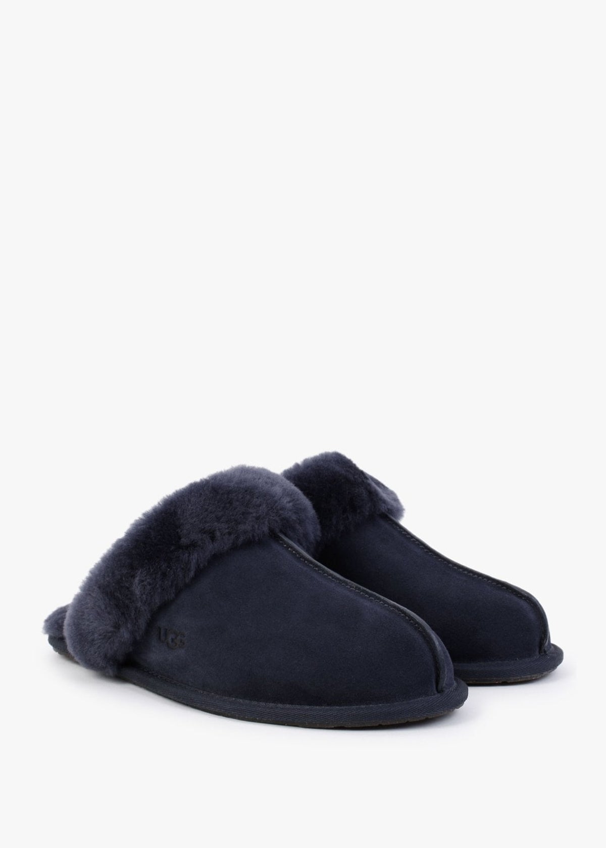 Women's Scuffette Navy Shearling Slippers