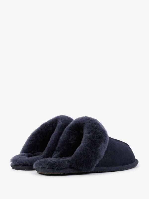 Women's Scuffette Navy Shearling Slippers