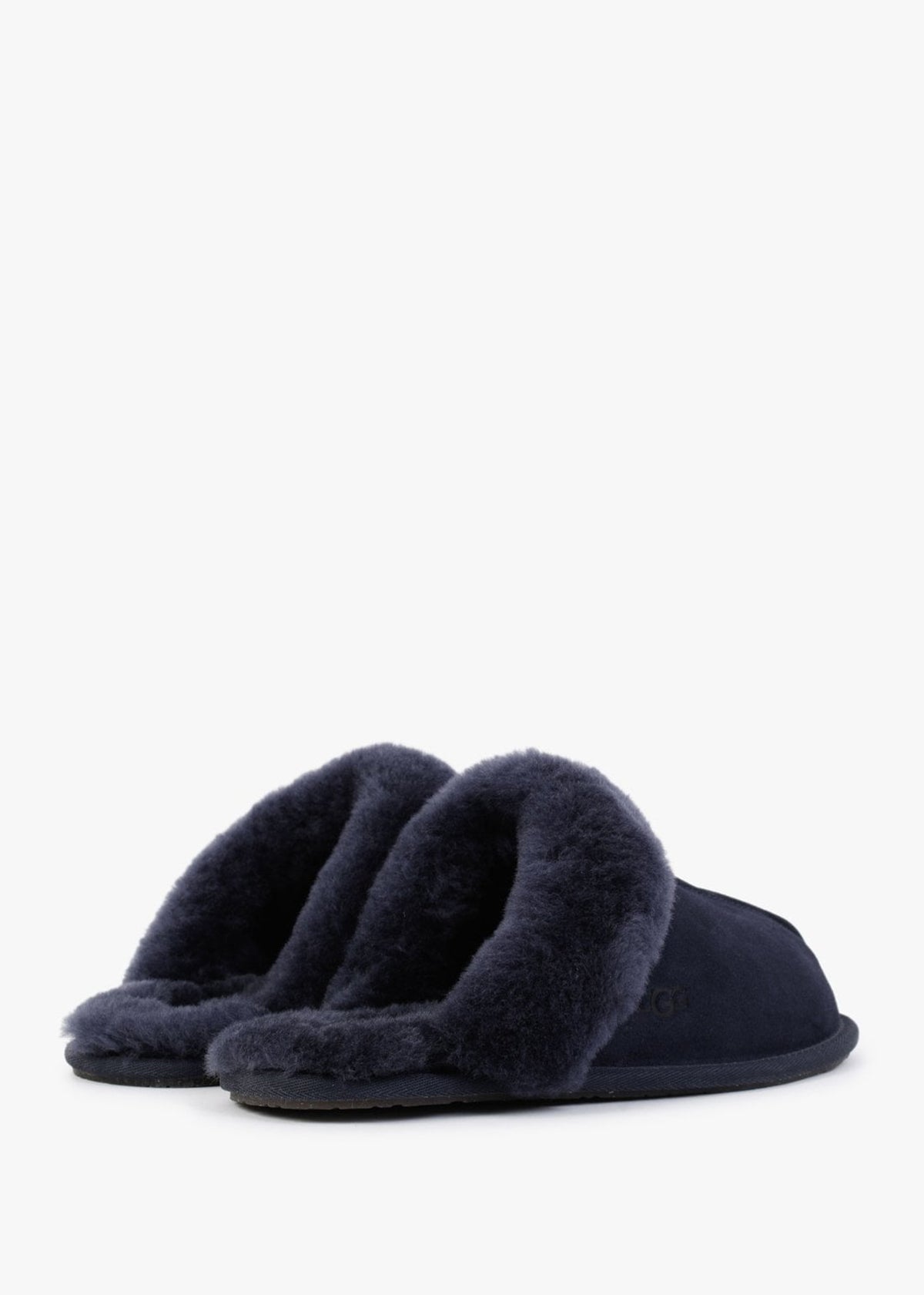 Women's Scuffette Navy Shearling Slippers
