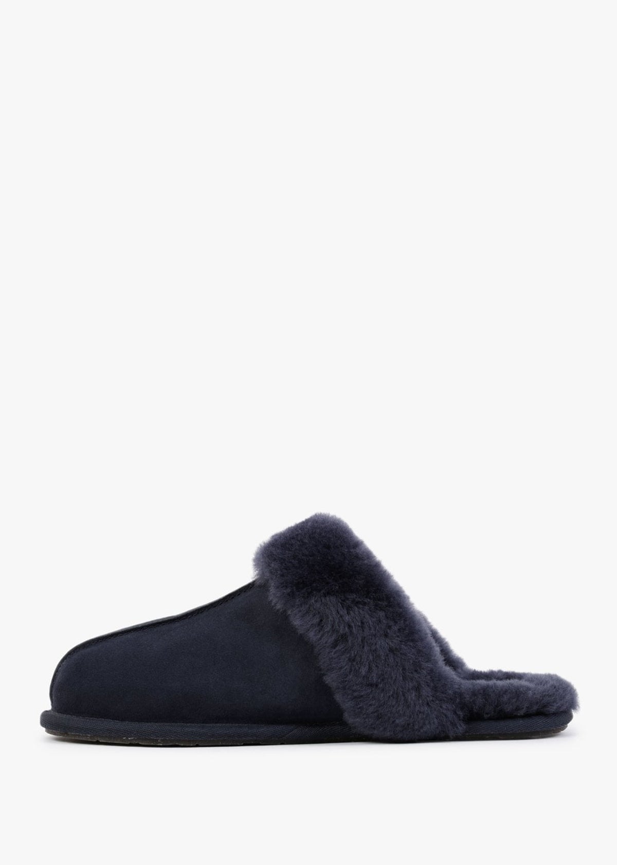 Women's Scuffette Navy Shearling Slippers