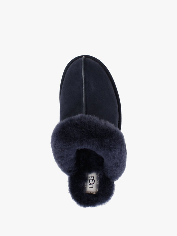 Women's Scuffette Navy Shearling Slippers