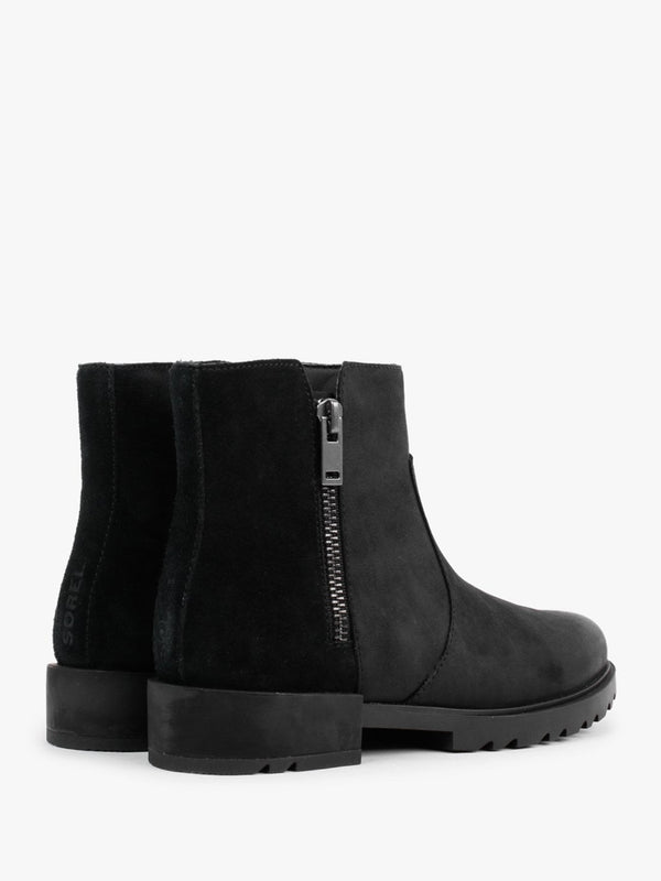 Emelie II Zip Black Sea Salt Leather Waterproof Ankle Boots