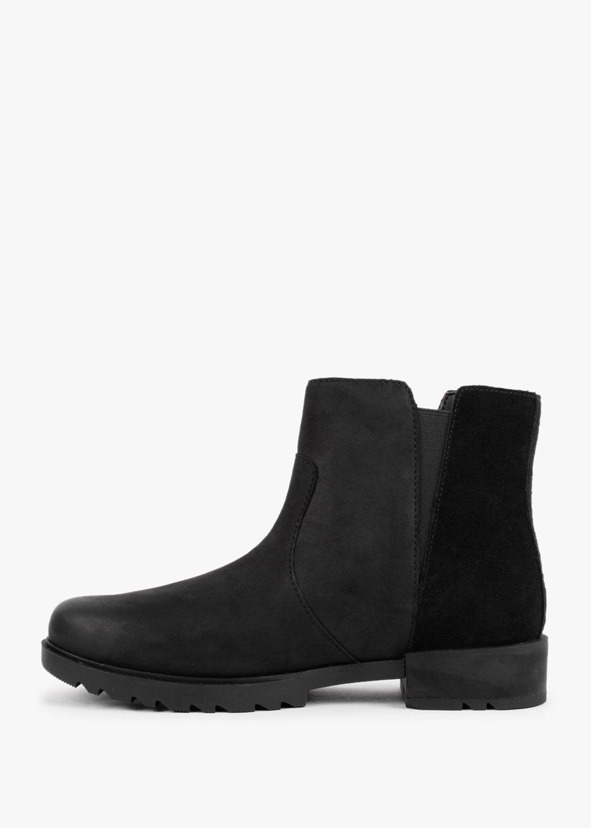 Emelie II Zip Black Sea Salt Leather Waterproof Ankle Boots