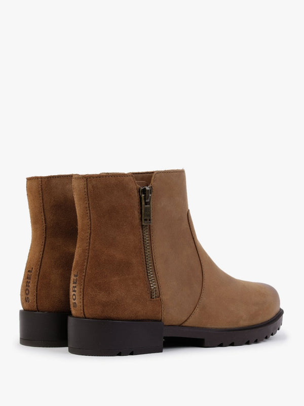 Emelie II Zip Taffy Black Leather Waterproof Ankle Boots