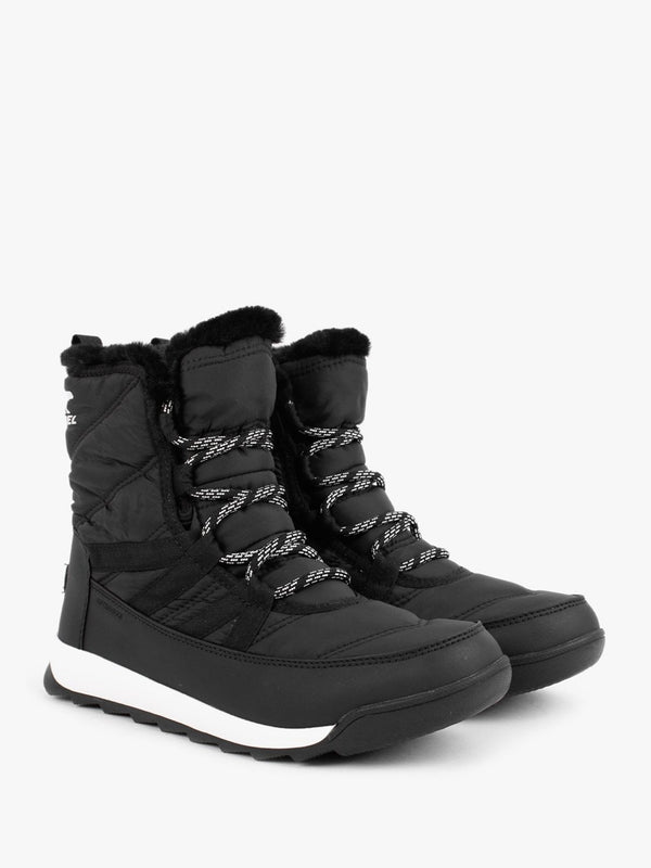 Whitney II Black Nylon Short Lace Ankle Boots