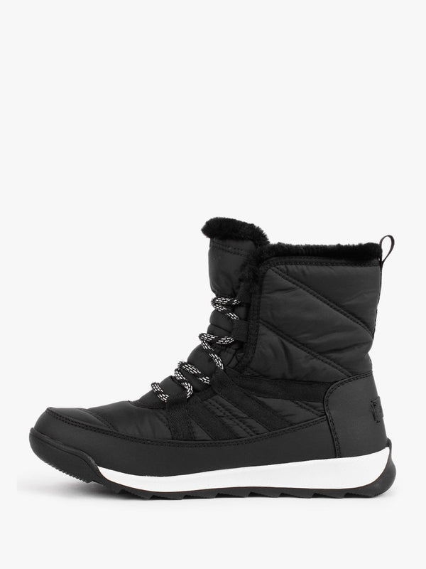 Whitney II Black Nylon Short Lace Ankle Boots