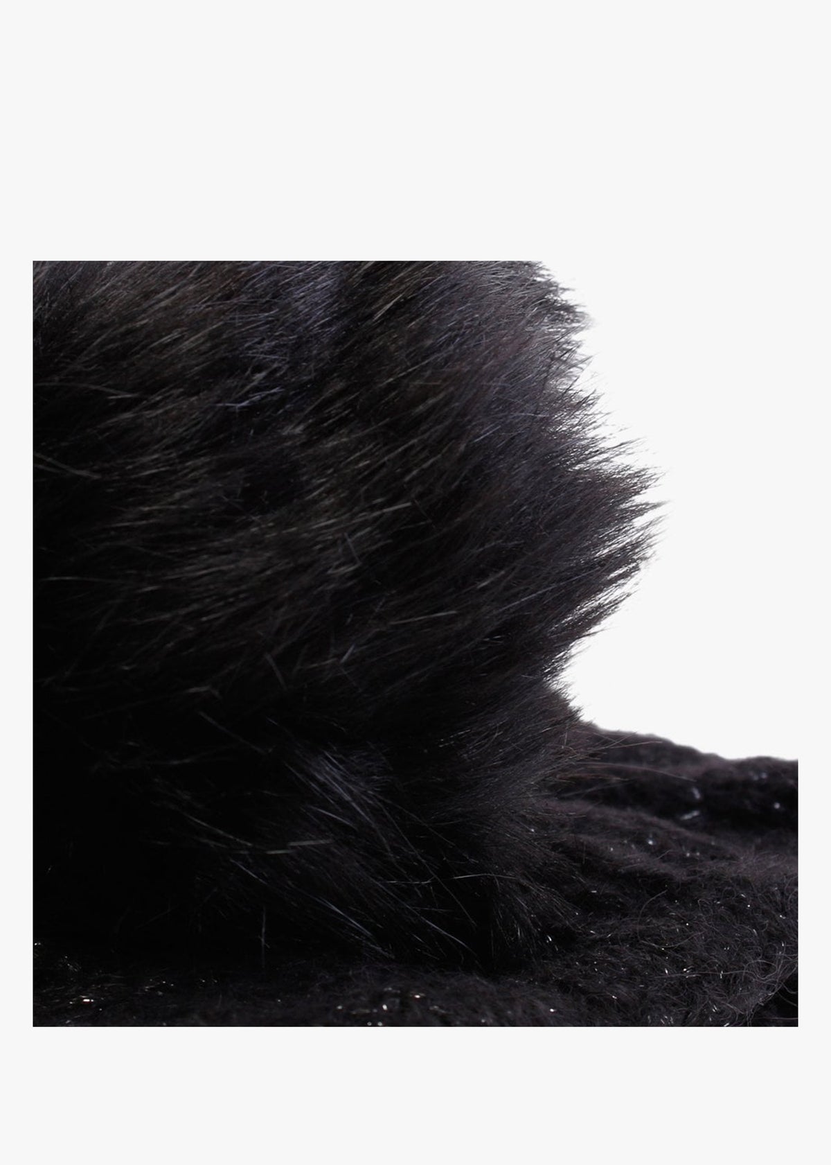 Black Cable Knit Pom Pom Hat