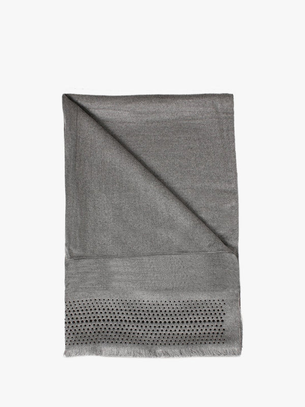 Grey Jewel Embellished Pashmina Scarf