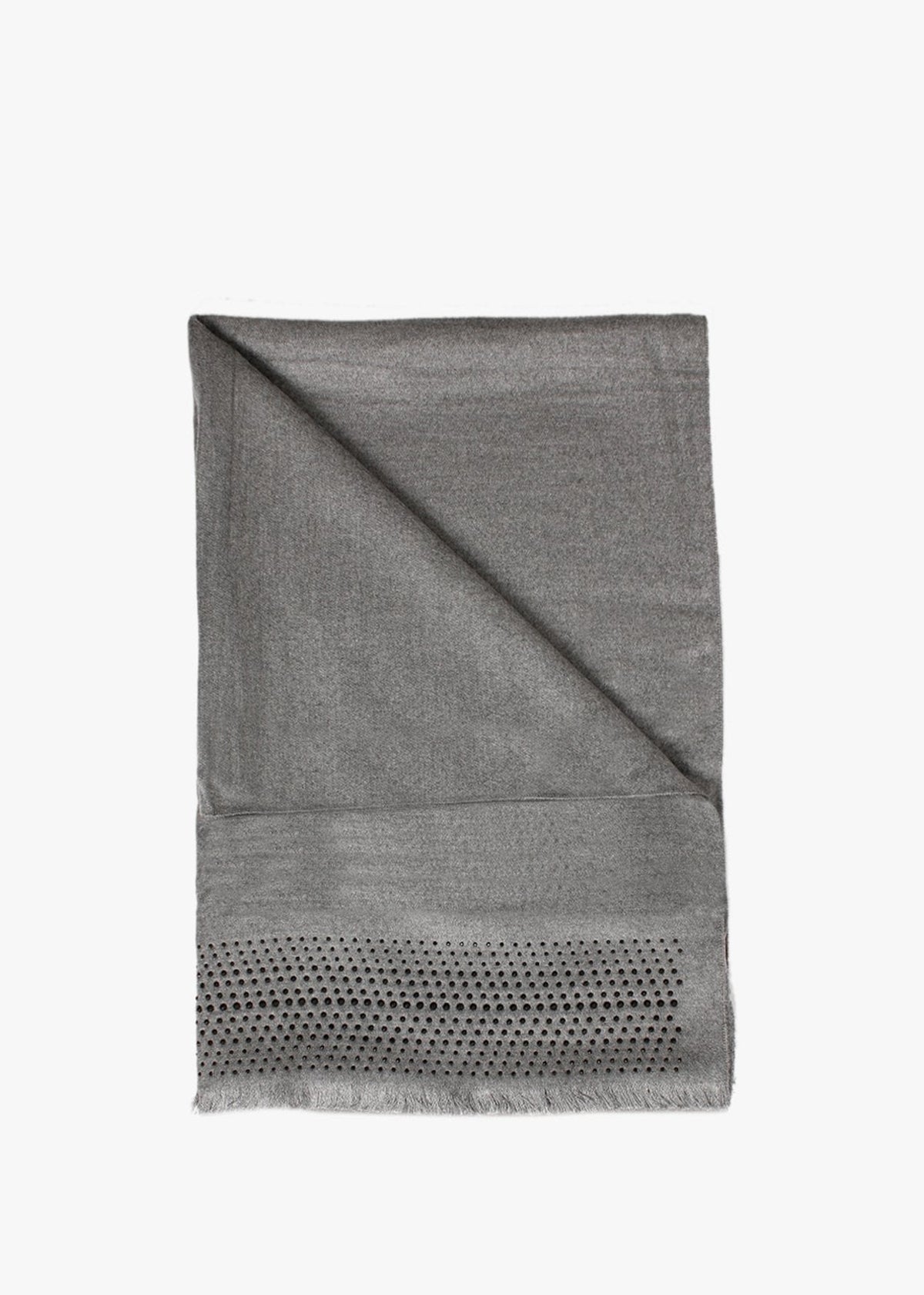 Grey Jewel Embellished Pashmina Scarf