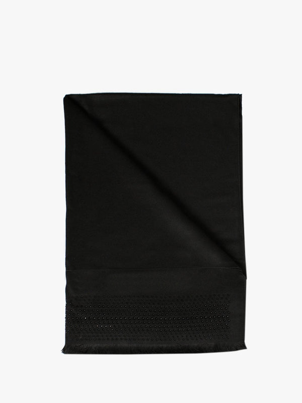 Black Jewel Embellished Pashmina Scarf