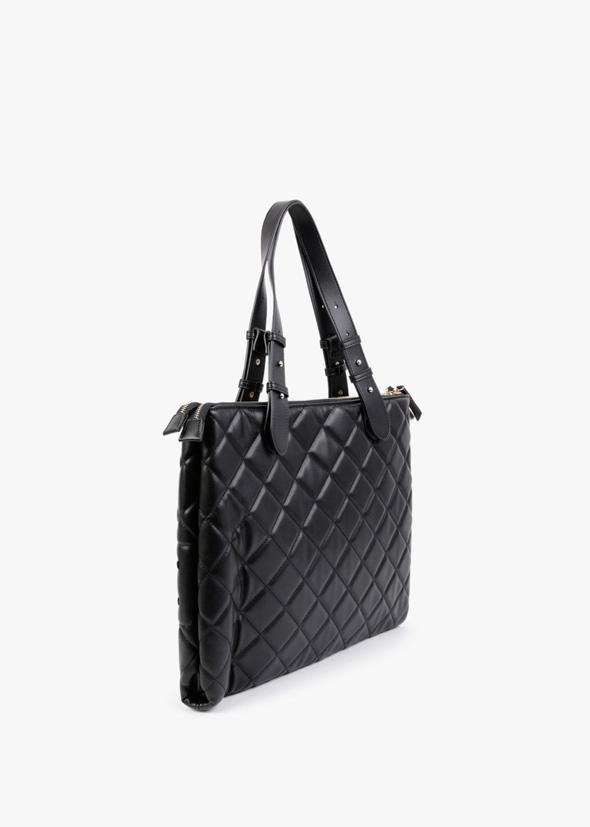 Ada Black Quilted Shopper Bag