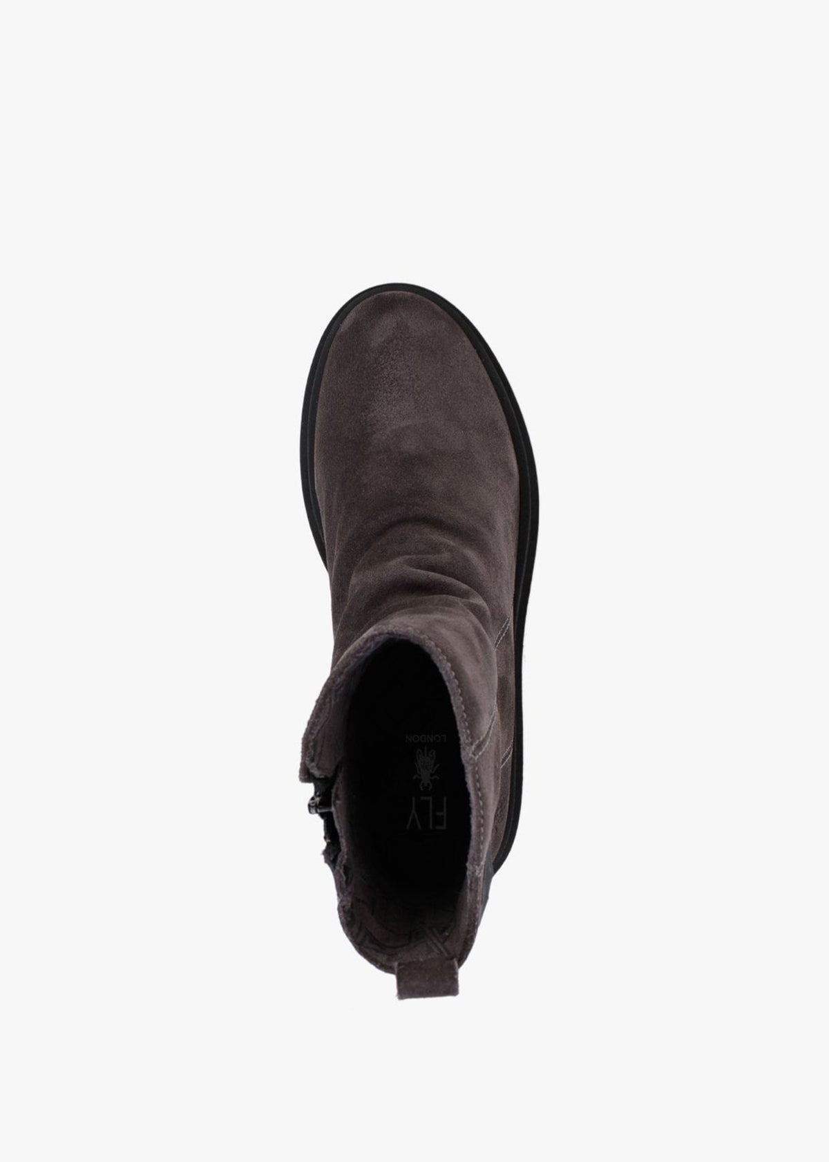 Jily Grey Suede Ruched Ankle Boots