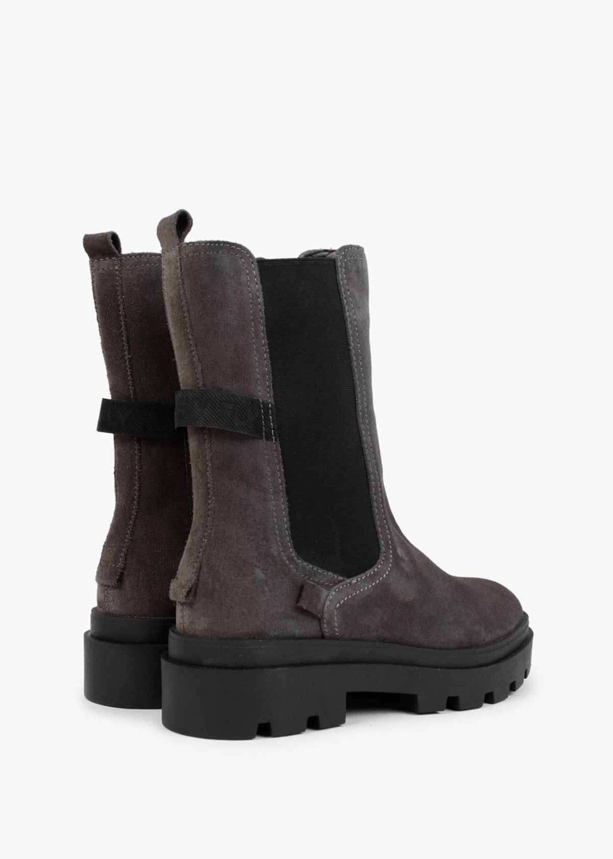 Judy Grey Suede Tall Chelsea Boots