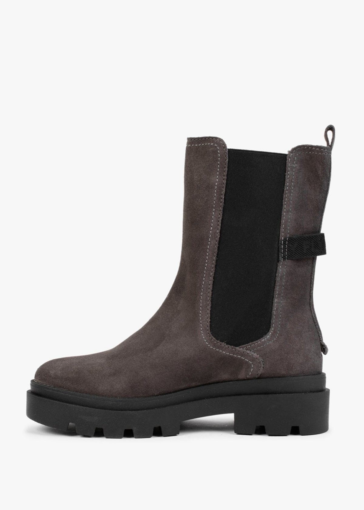 Judy Grey Suede Tall Chelsea Boots