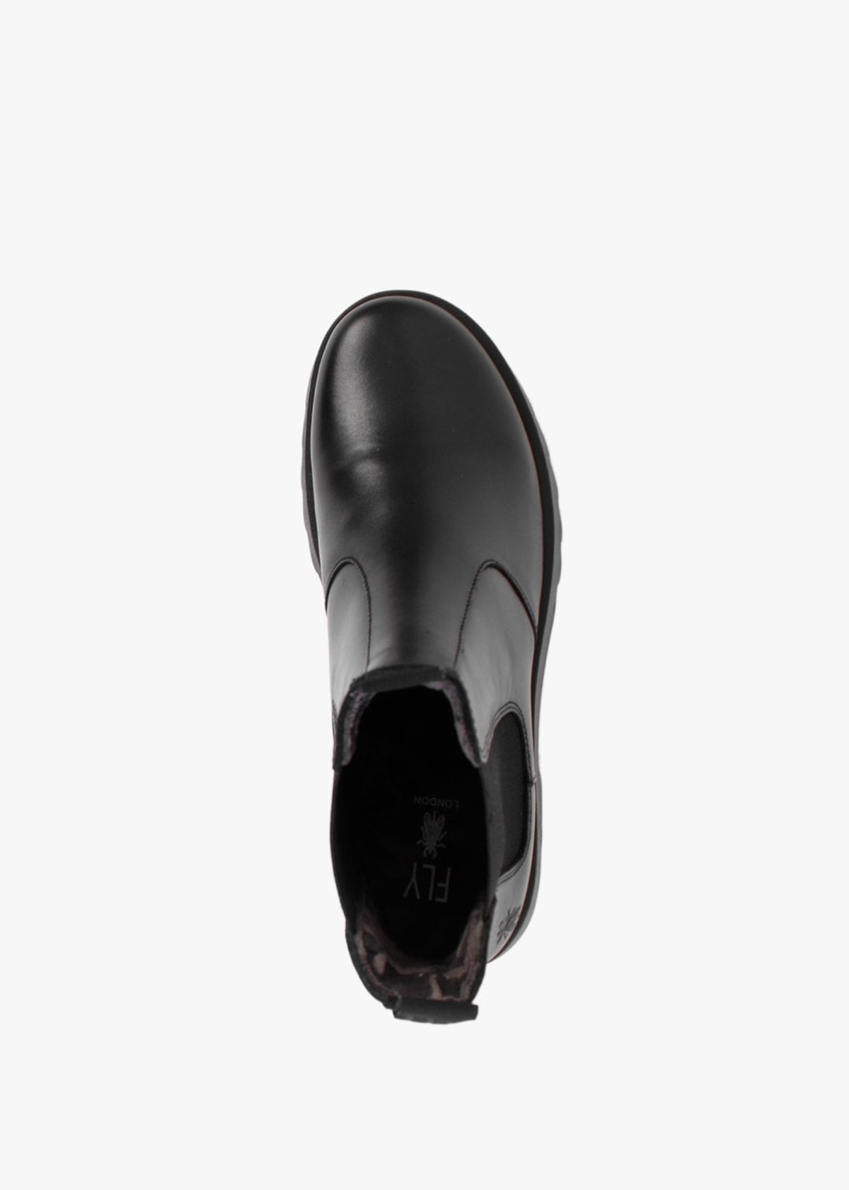 Medi Black Leather Chunky Chelsea Boots