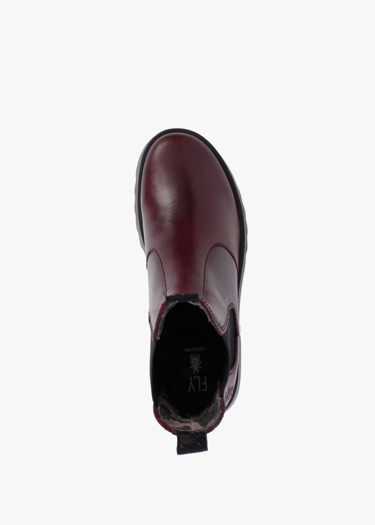 Medi Purple Leather Chunky Chelsea Boots