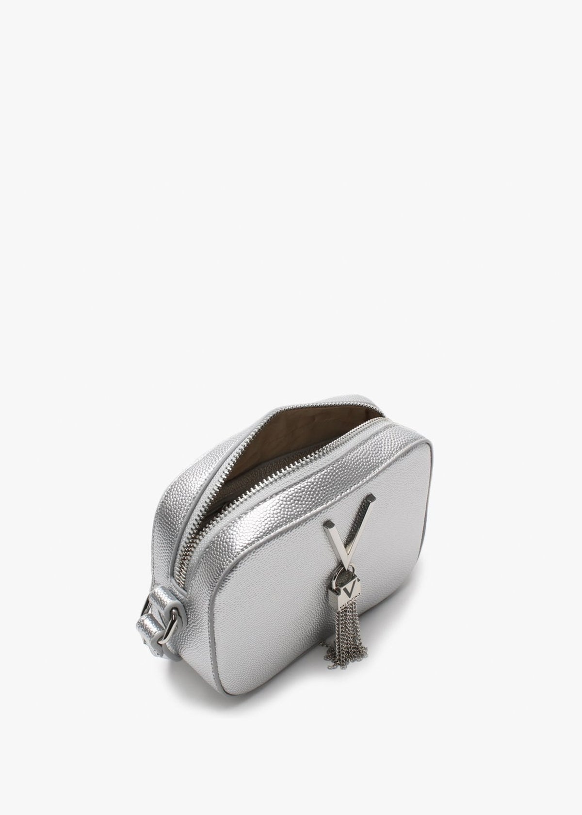 Divina Argento Pebbled Camera Bag