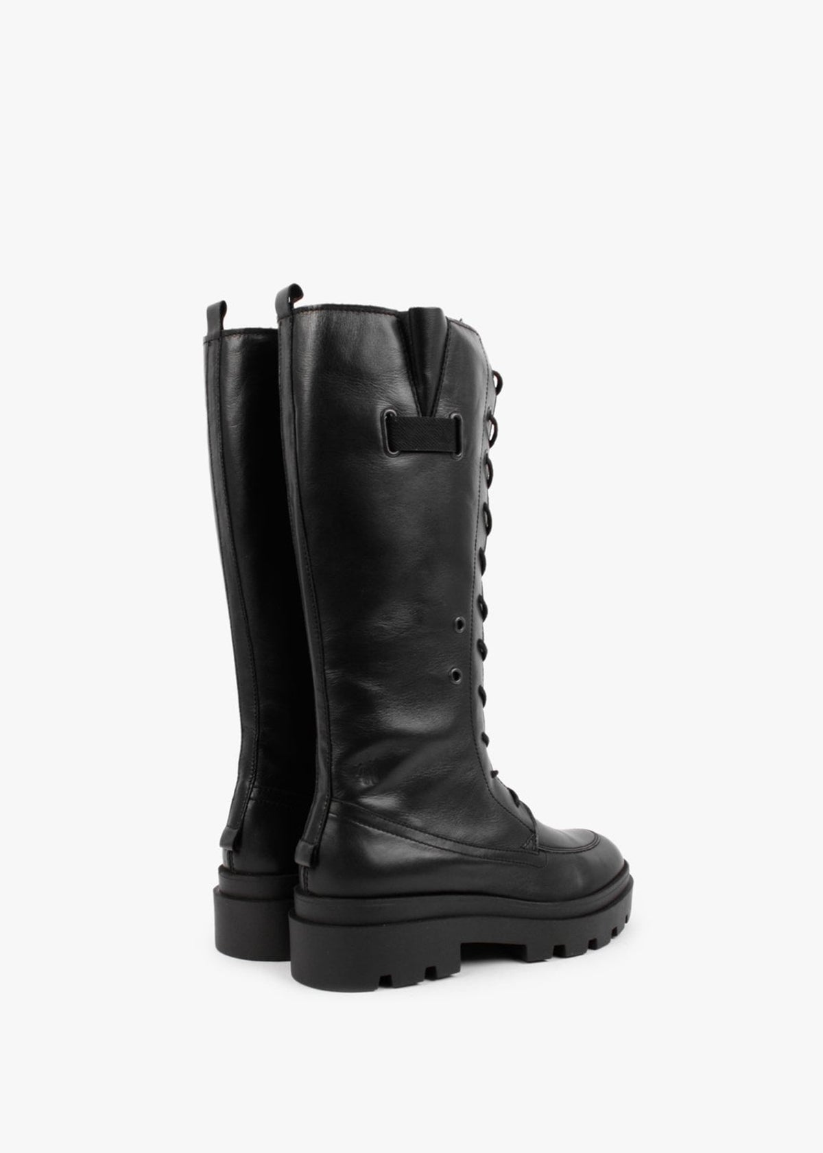Jaba Black Leather Knee Boots
