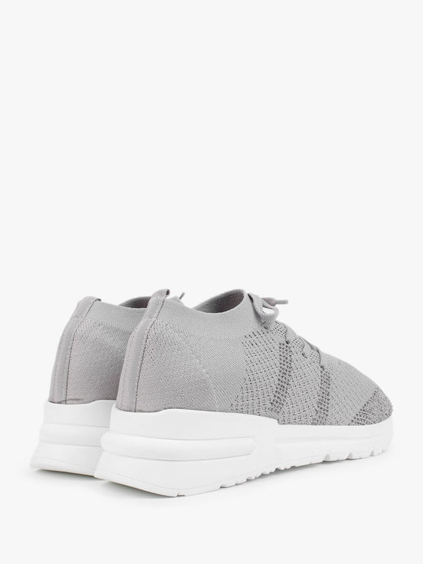 Bucky Grey Sparkle Knitted Trainers