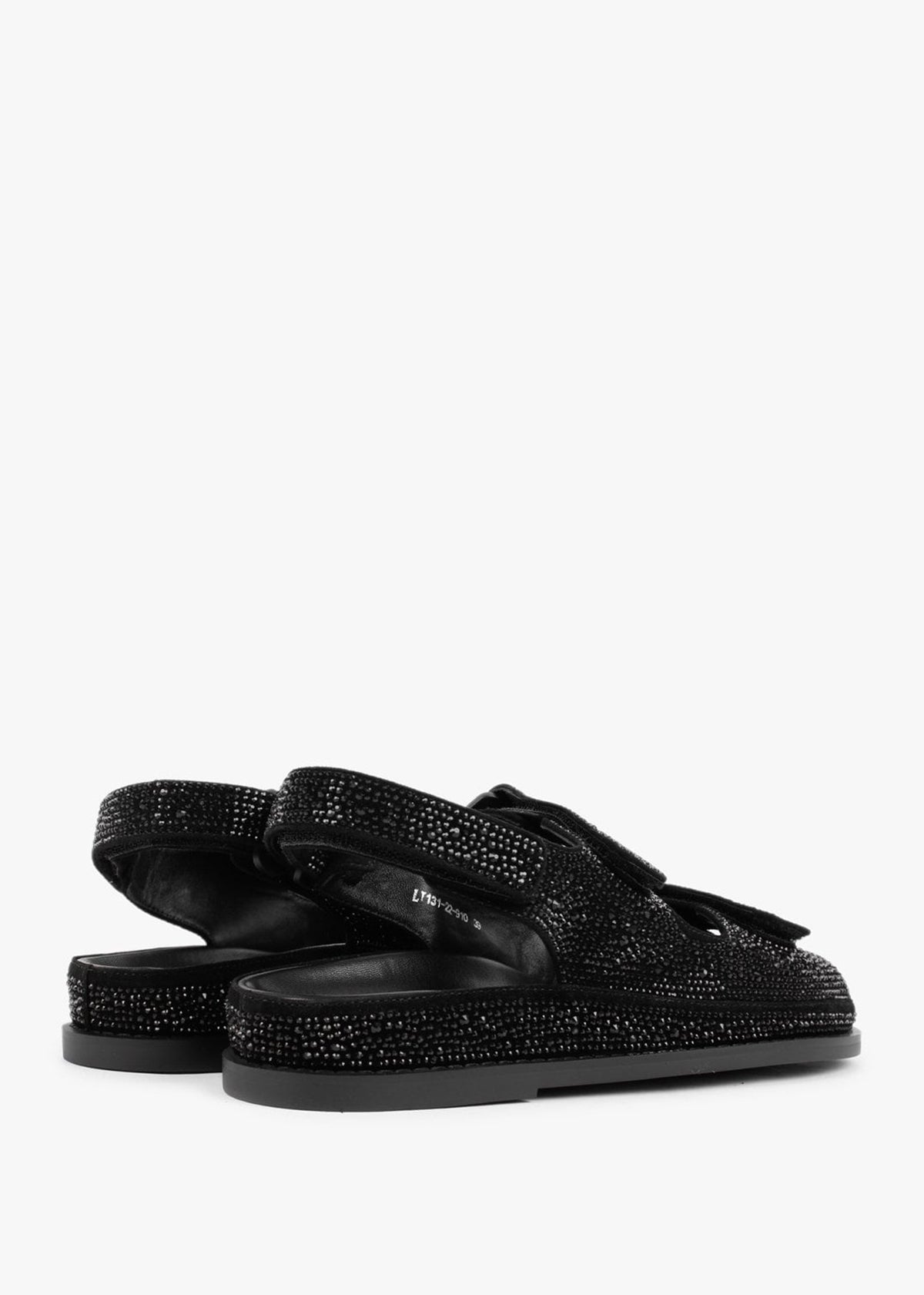 Sissy Black Diamante Embellished Sandals