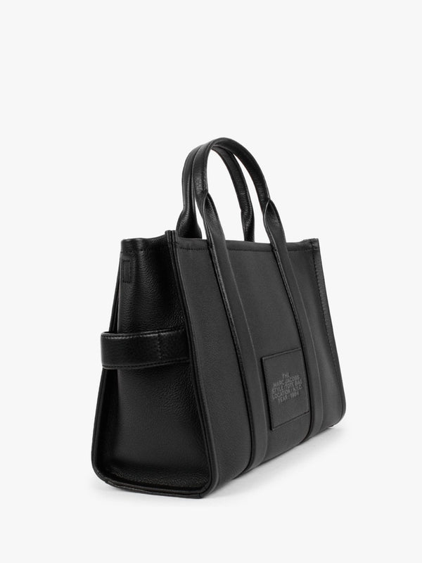 The Leather Medium Black Tote Bag