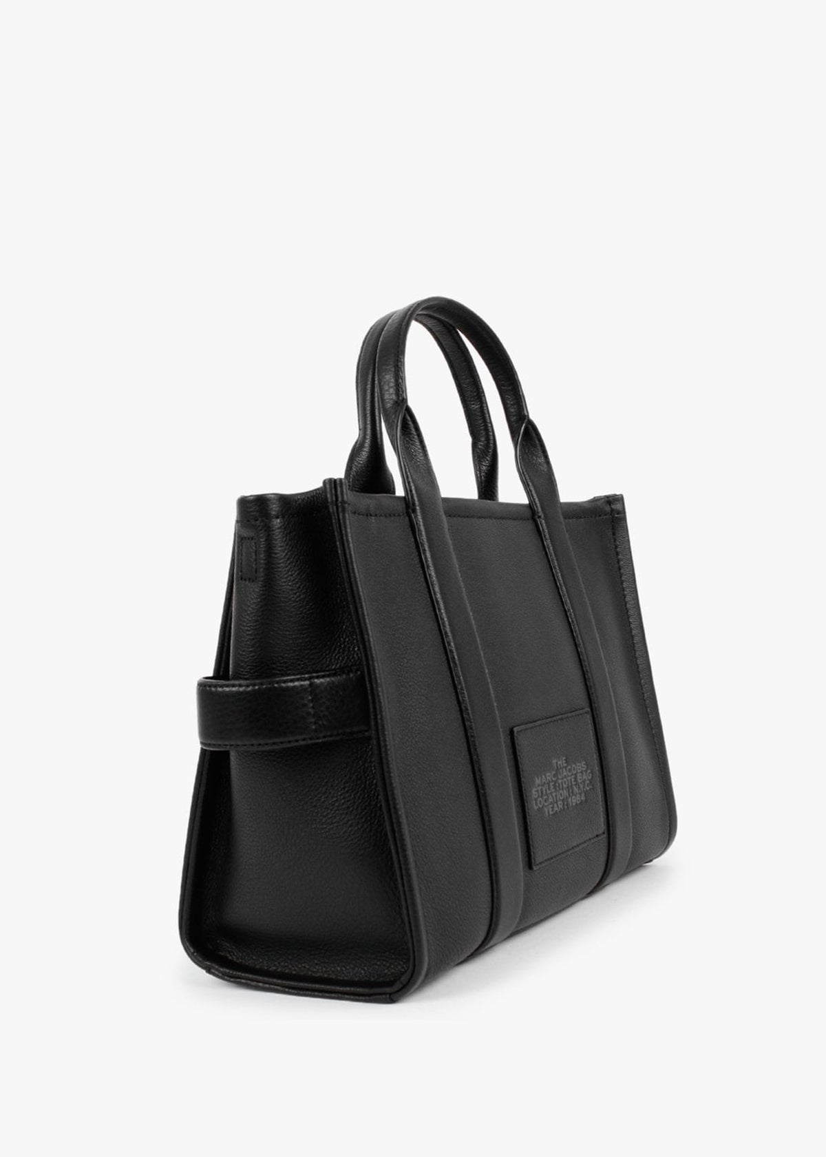 The Leather Medium Black Tote Bag
