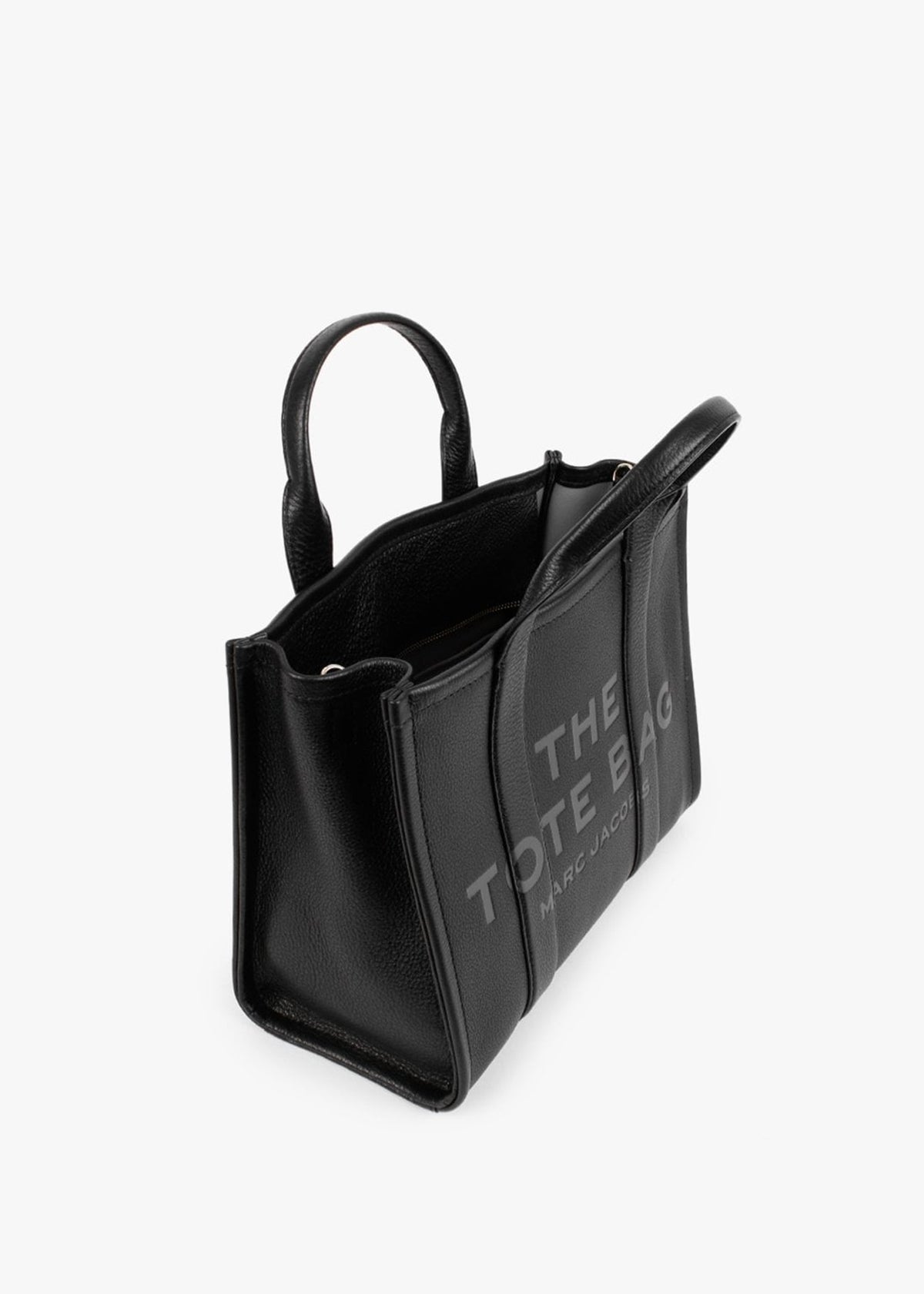 The Leather Medium Black Tote Bag