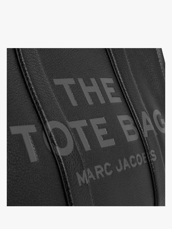 The Leather Medium Black Tote Bag