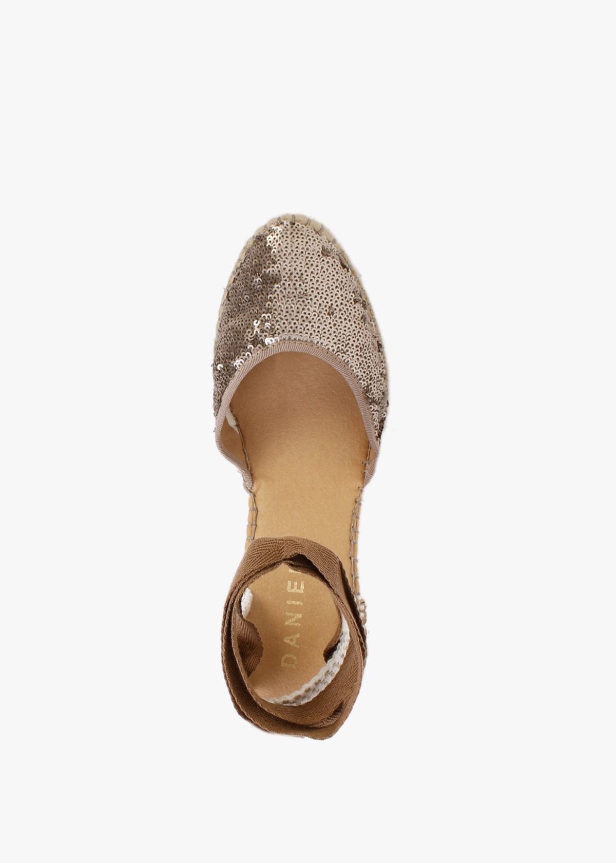 Marken Bronze Sequin Wedge Espadrilles