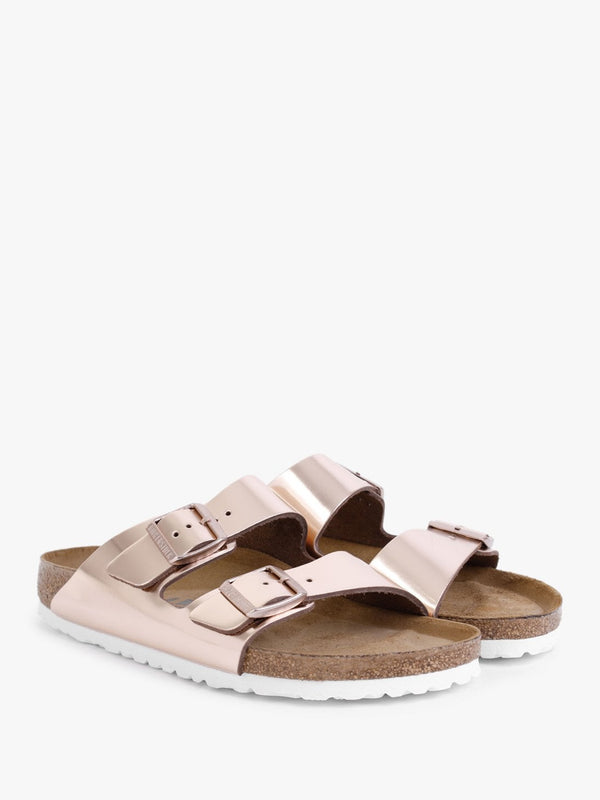 Arizona Soft Foot-Bed Metallic Copper Two Bar Mules