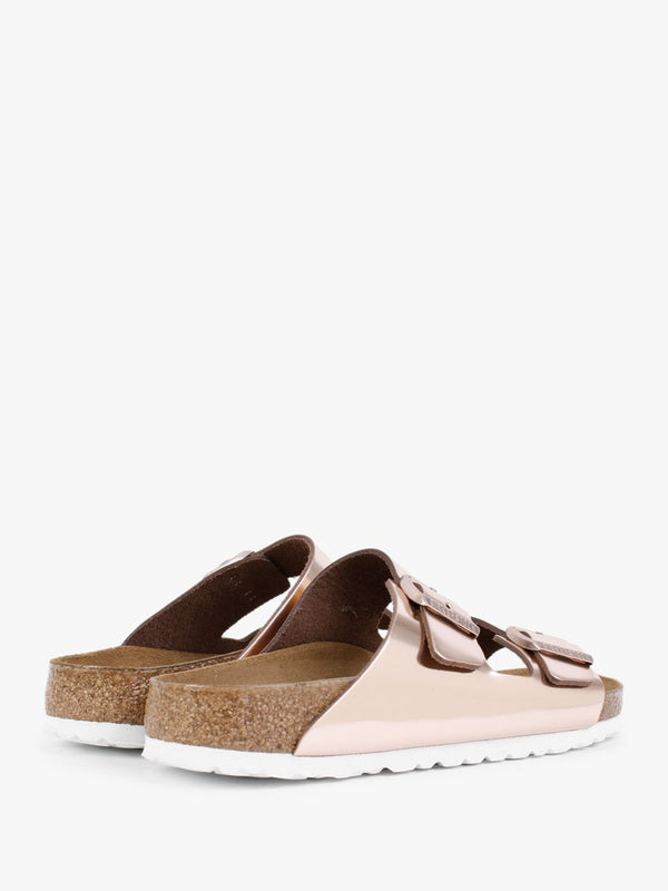 Arizona Soft Foot-Bed Metallic Copper Two Bar Mules