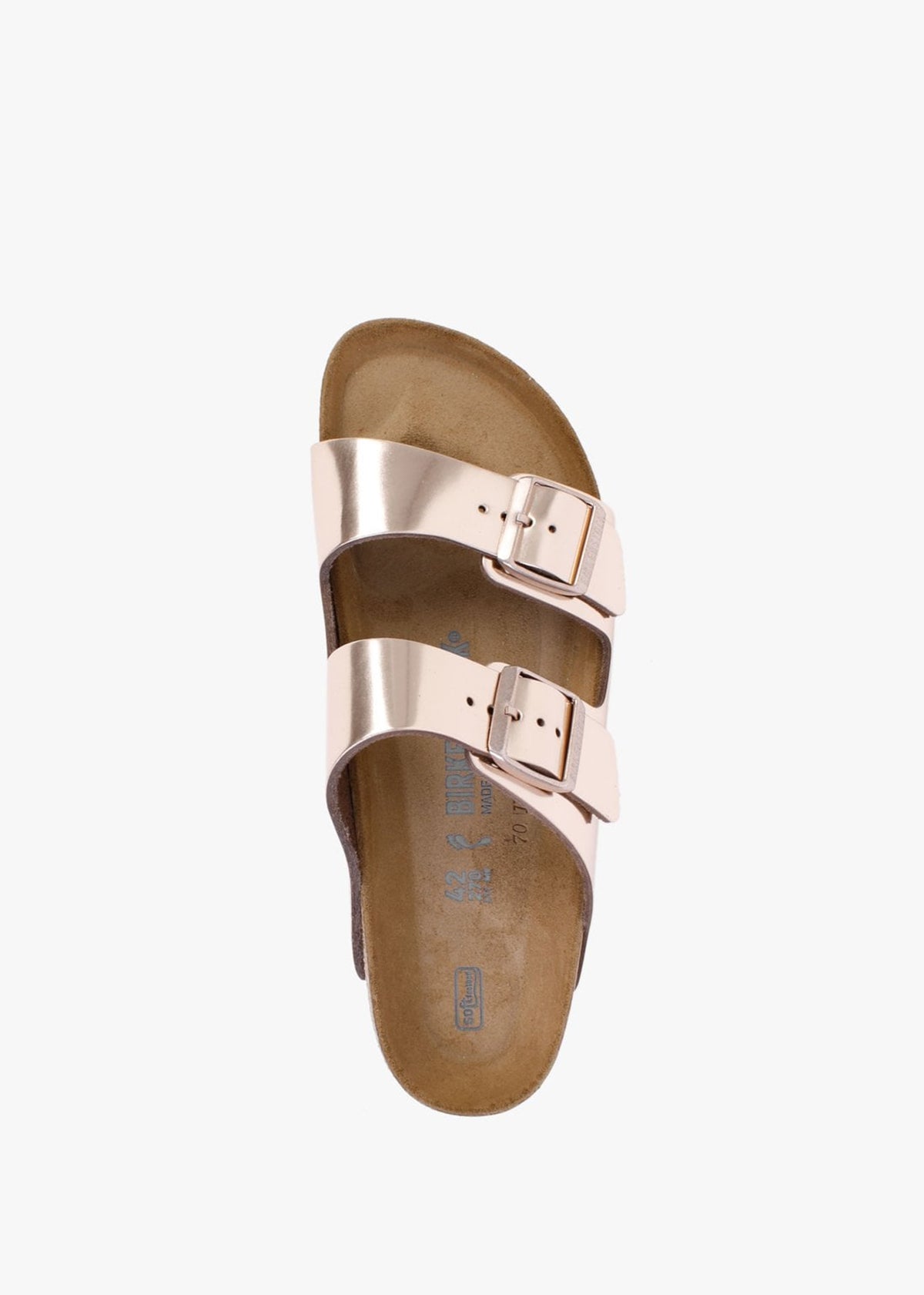 Arizona Soft Foot-Bed Metallic Copper Two Bar Mules